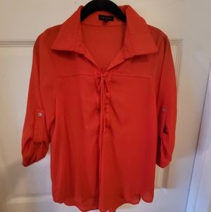 Miss Avenue lace up blouse